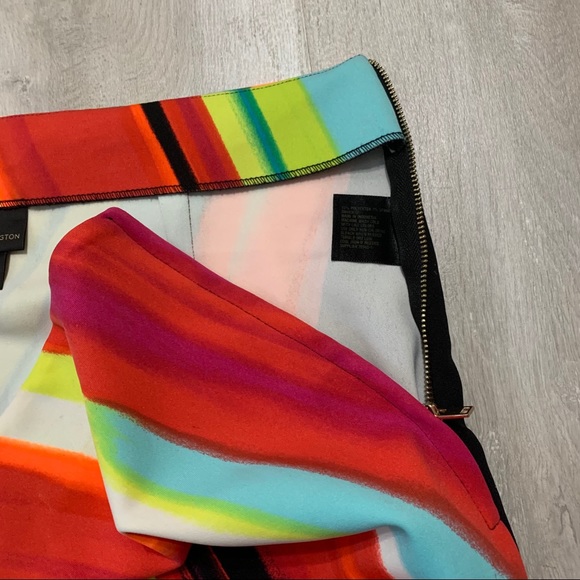 🔴Beautiful Orange Neon Pencil Skirt Side Slit 14 - Picture 8 of 10